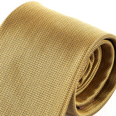 Gold Chevron Patterned Wide Silk Tie